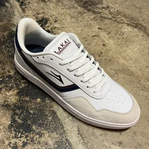 LAKAI TERRACE (WHITE/NAVY) Hardwearing Cushioned heel