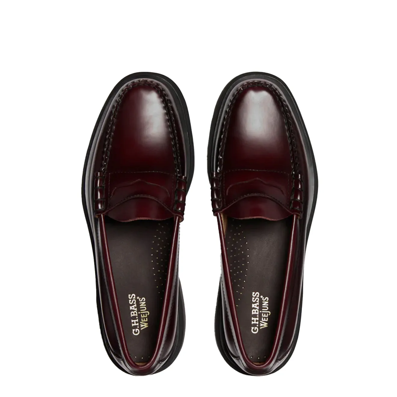 Sky Light G.H Bass Weejun Step Larson Moc Penny Wine Leather