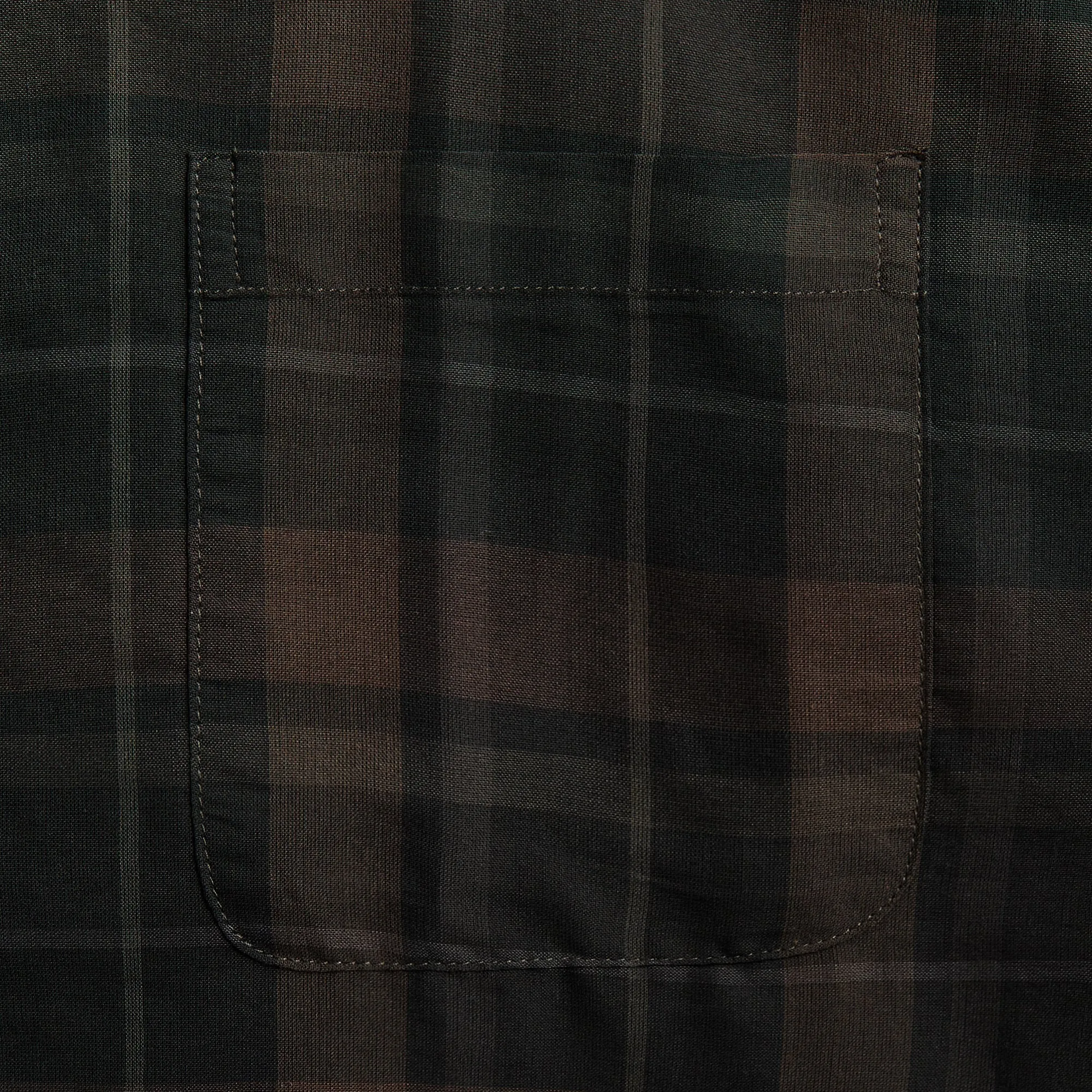 Our Legacy Borrowed Shirt - Black Sheer Shadow Check Glossy Finish Heat Reflective Lining