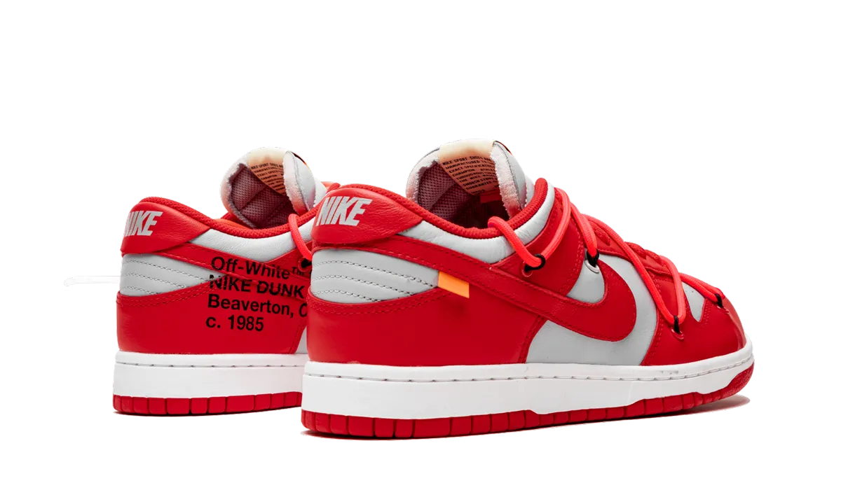 Smooth Fit Anti Bacterial Dunk Low "Off-White - University Red"