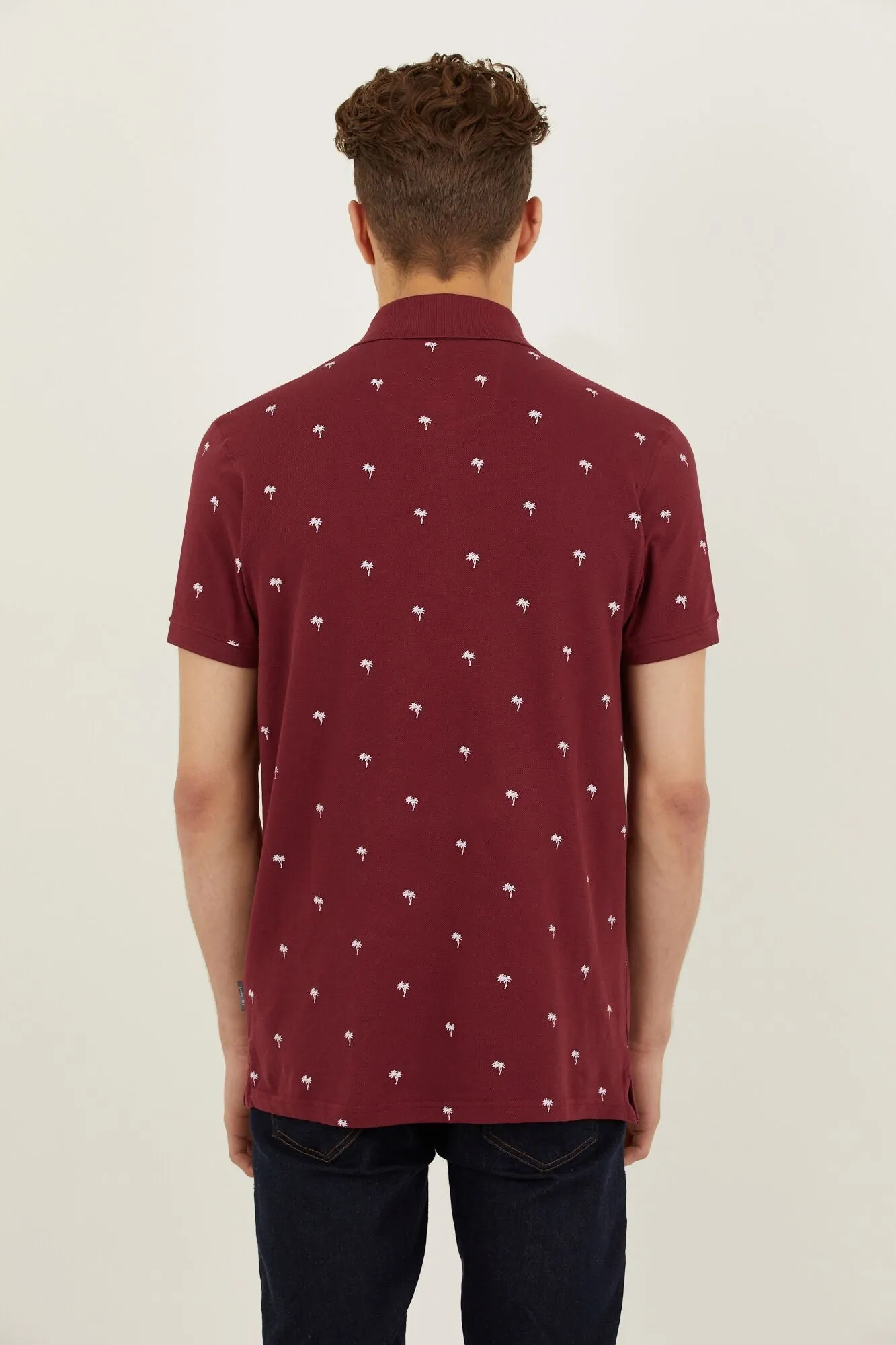 Tropic Polo Shirt - Burgundy Repair Fit MoistureWicking Fabric