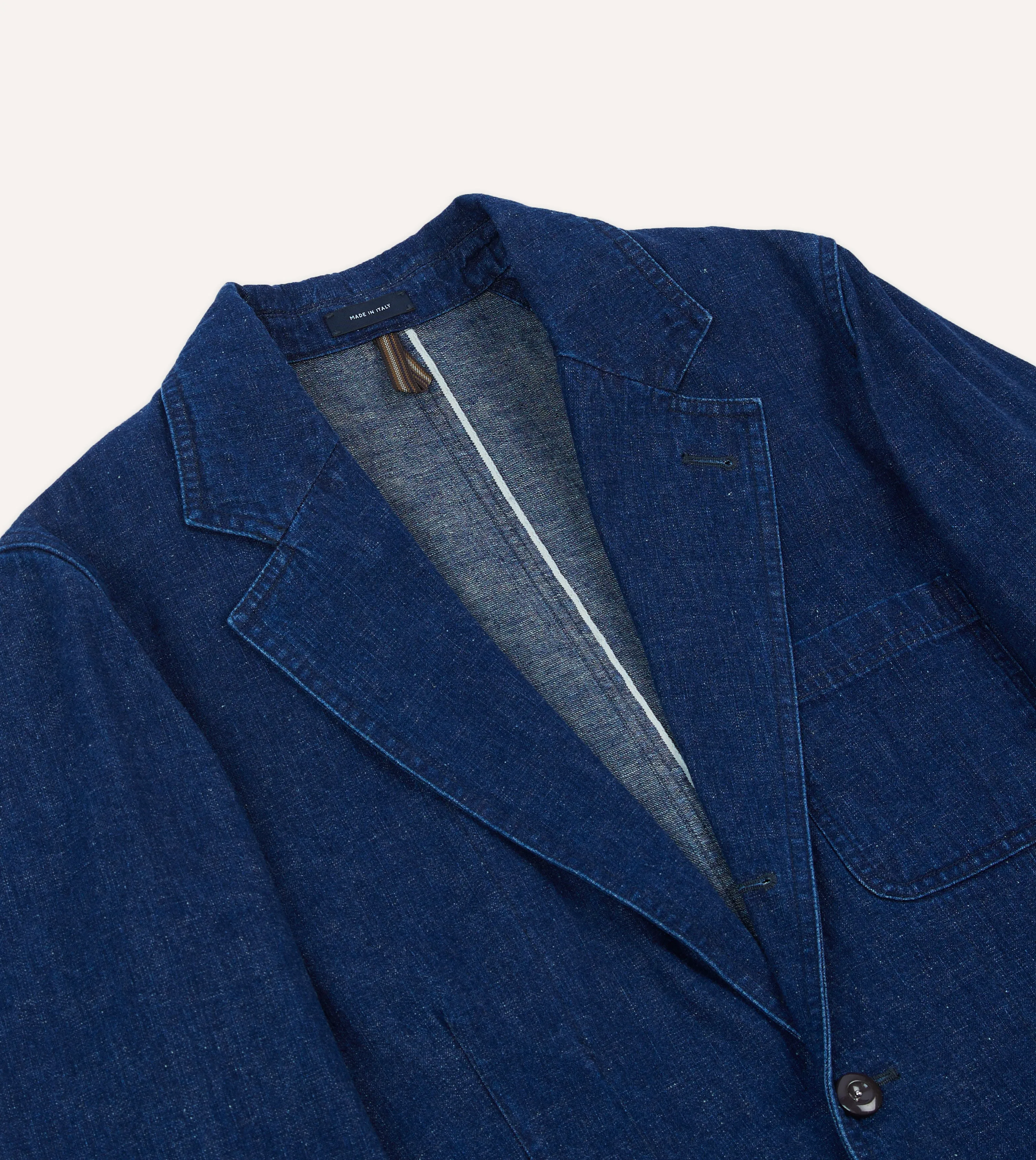 Flame retardant Travel Light Fit Indigo Cotton-Linen Games Blazer Mk. I