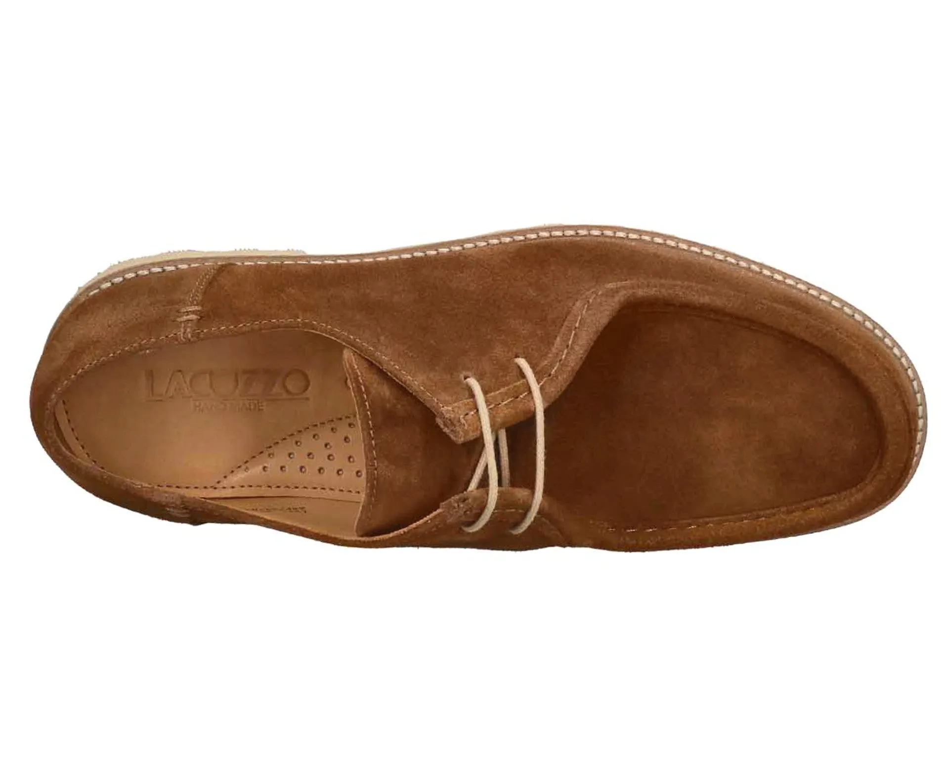 Pearl Shine Field Fast ID24554-Lacuzzo Tobacco Suede Apron Front Shoe