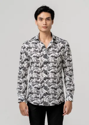 FORNAX - WHITE ROOSTER Button Down Design