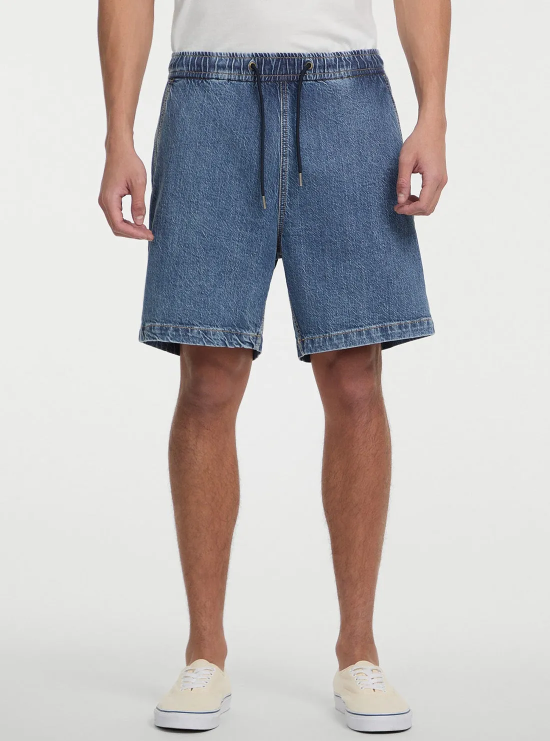 Snag Free Material Guess Jeans Eco Blue Jogger Denim Short