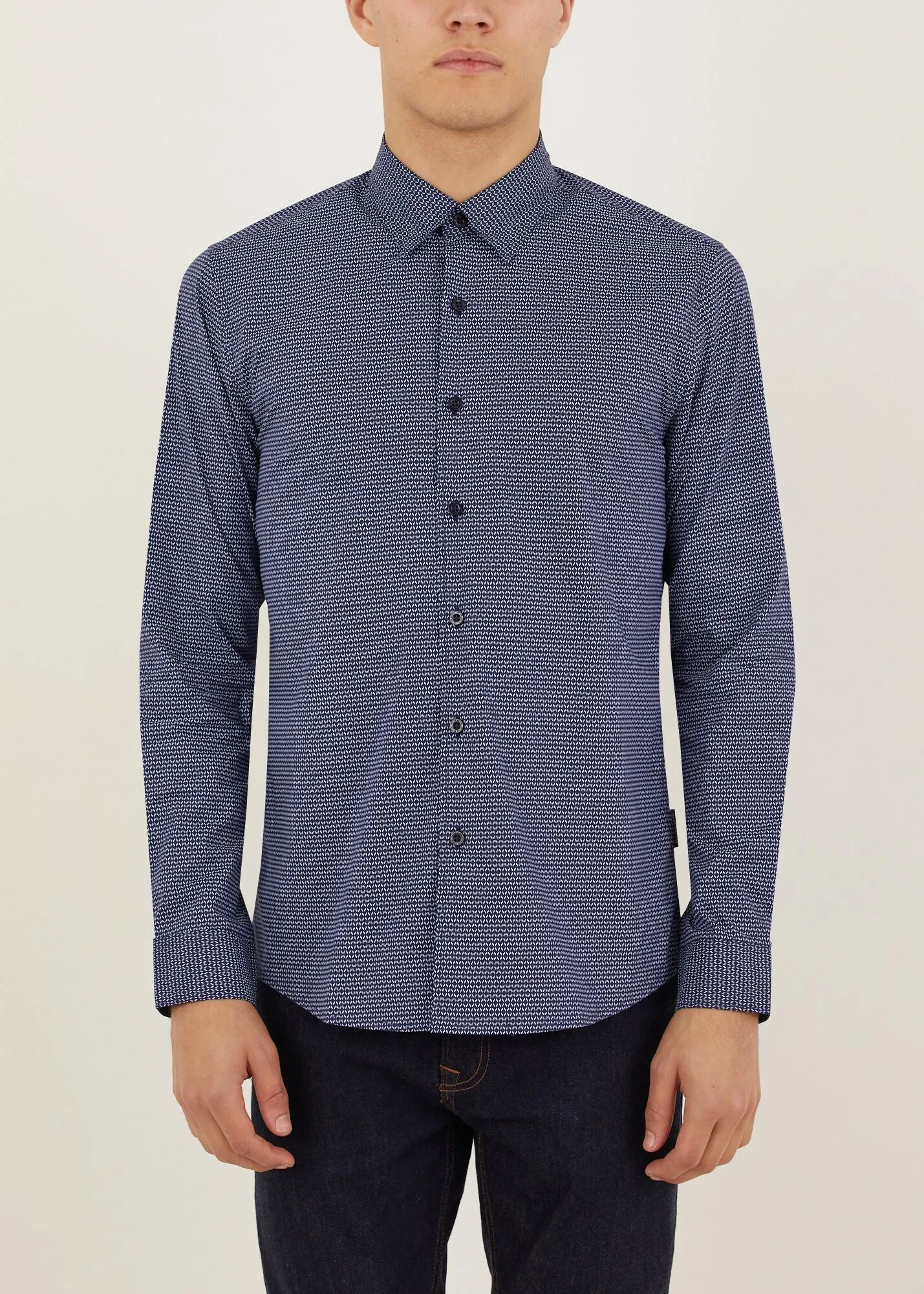 Active Style Parbury Long Sleeve Shirt - Navy