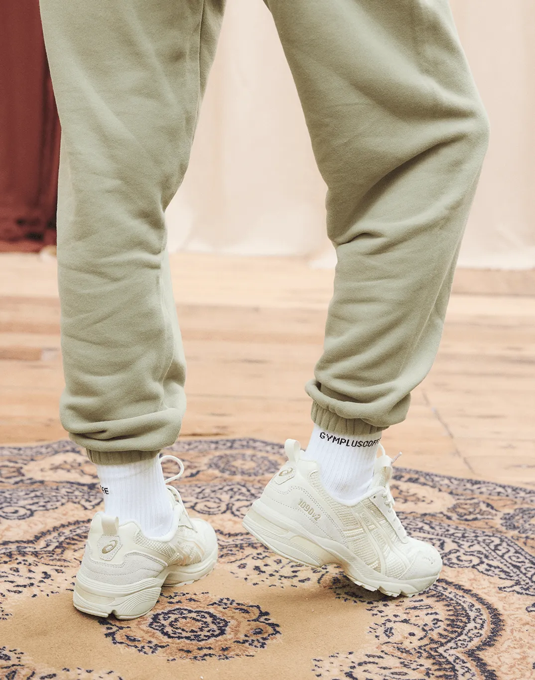 Weekend Wear Print Jogger in Olive Green
