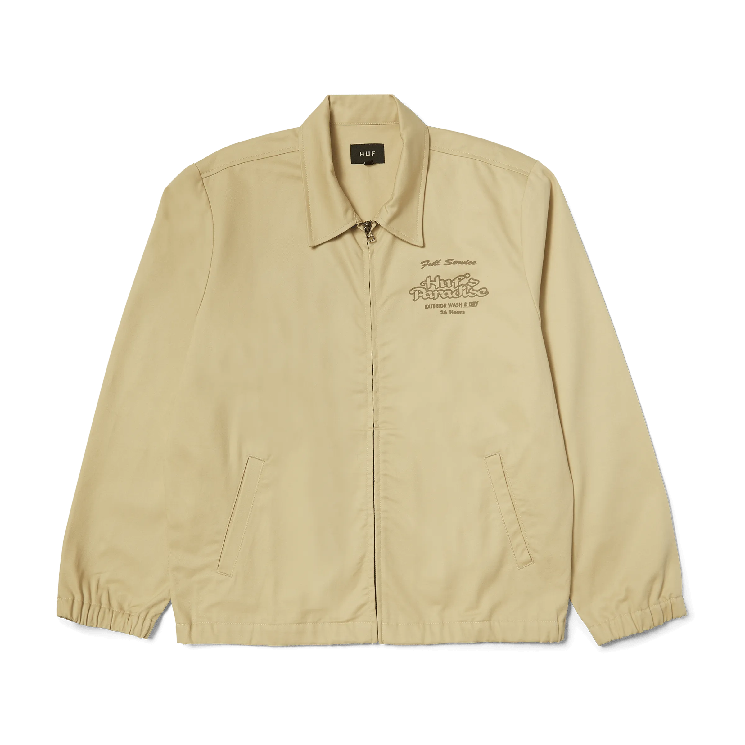 Full Service Shop Jacket Contrast Stitch Eco Friendly Recycled Material