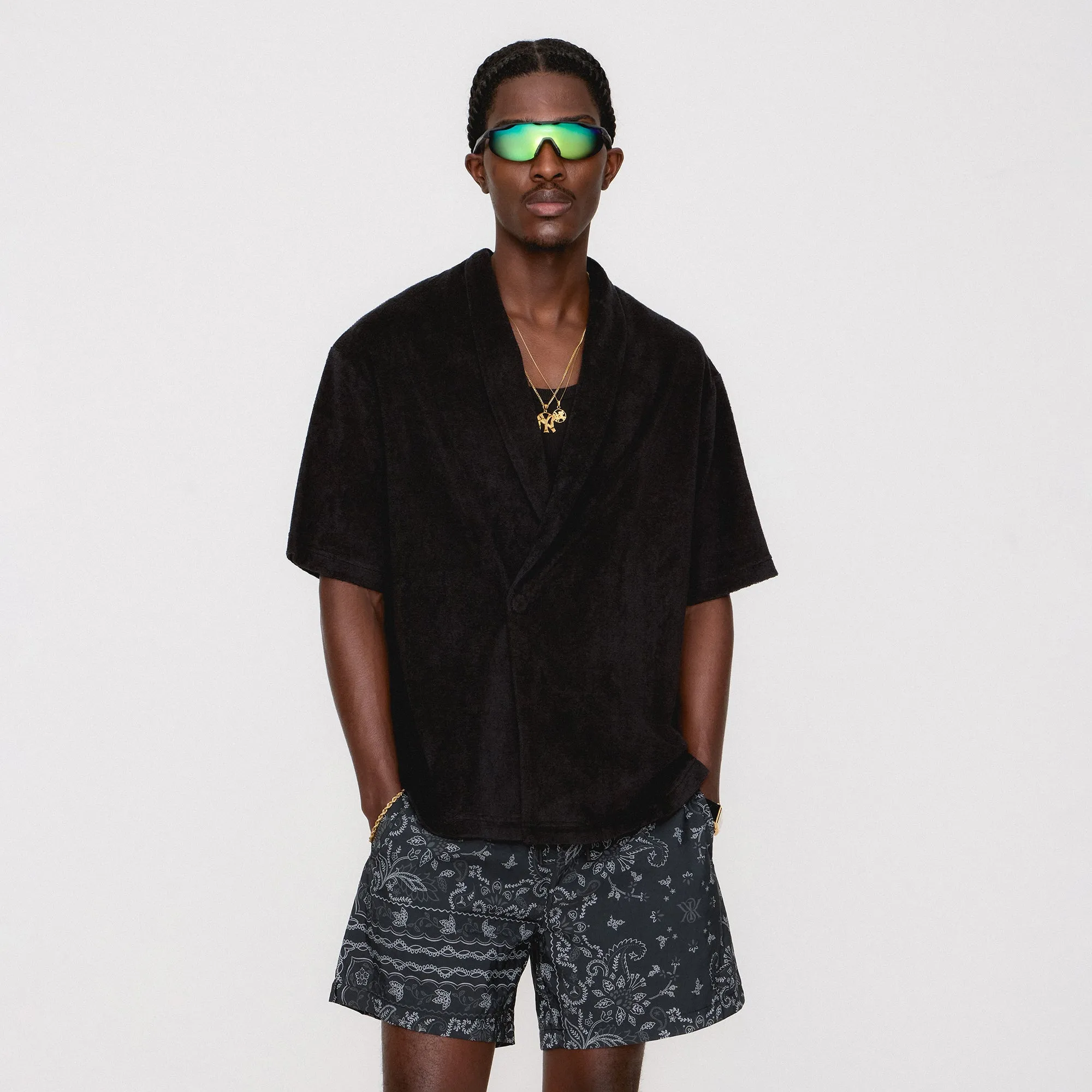 Kith Terry Thompson Crossover Shirt - Black Cold Outfit