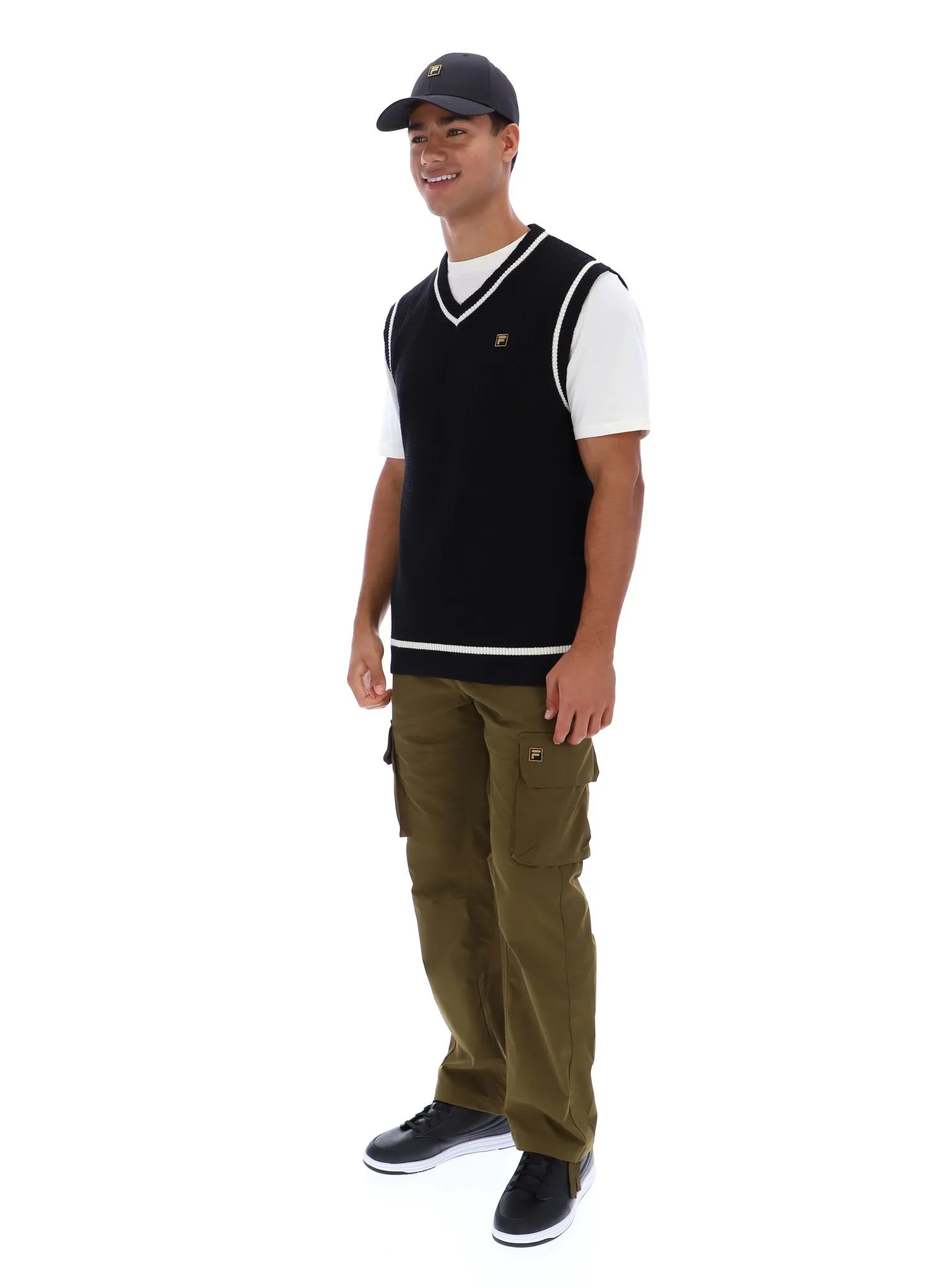 Mellor Textured Knit Vest with Tipping Versatile Wearable Fun Style