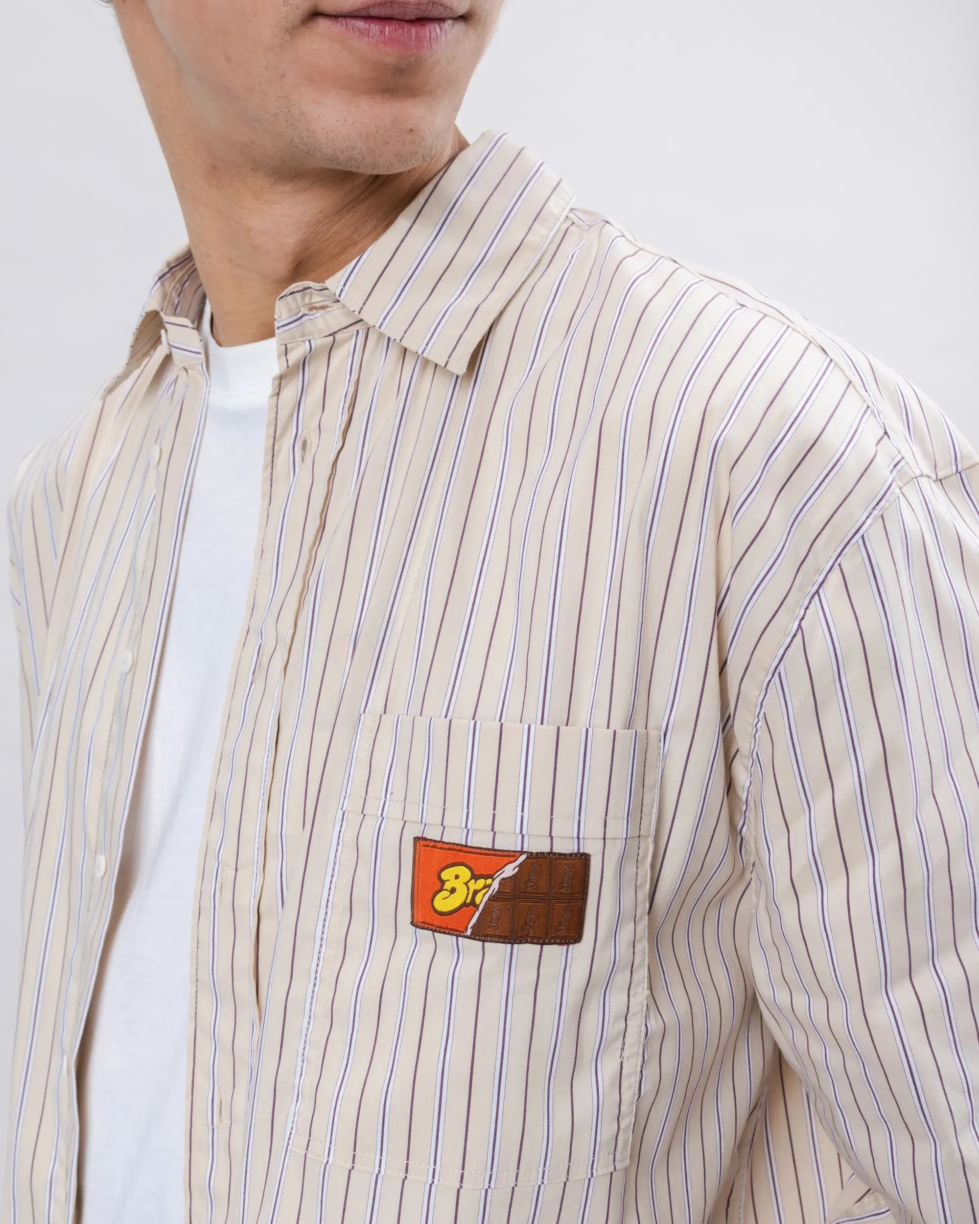 hypoallergenic Relaxed Stripes Choco Shirt