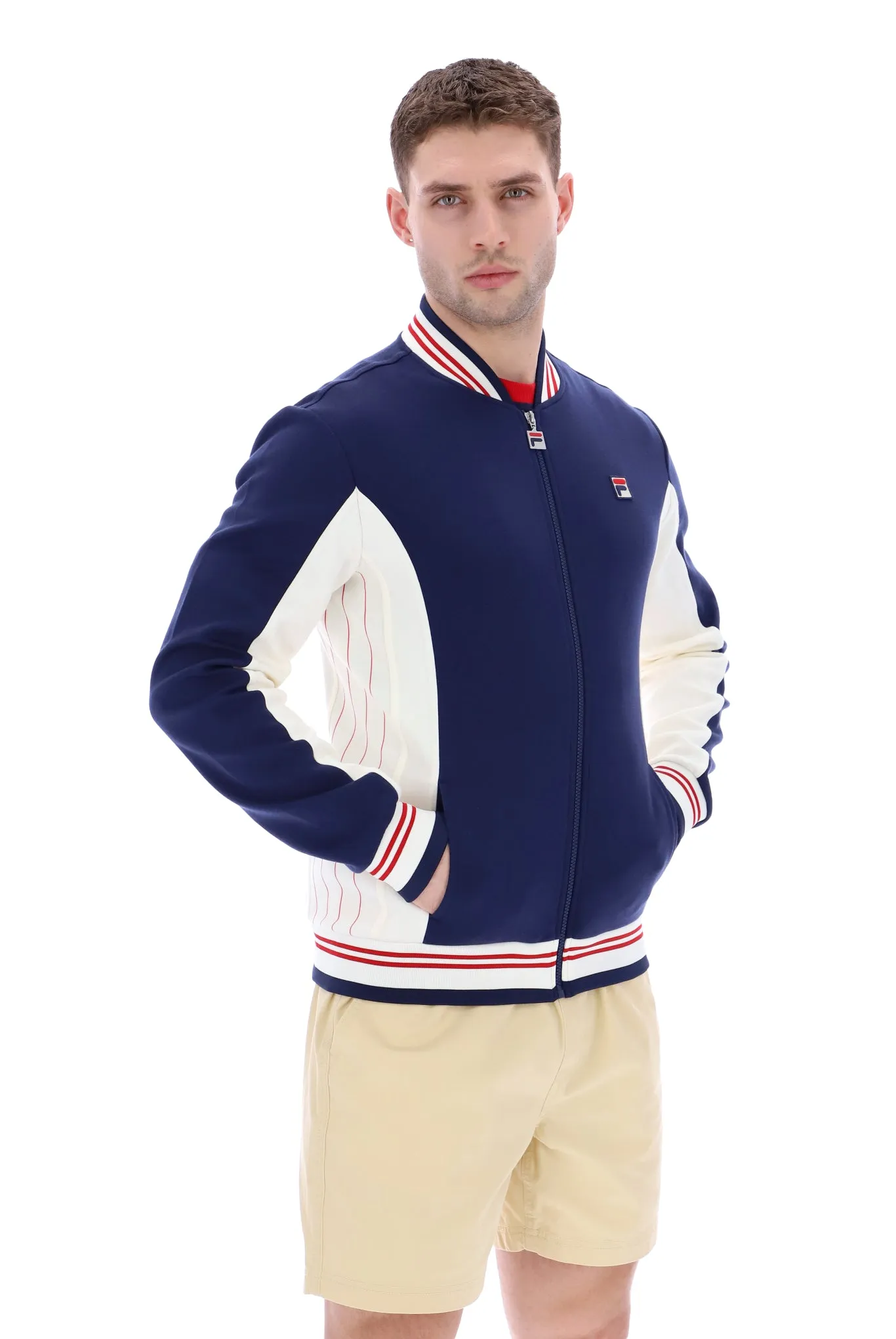 Settanta Baseball Track Jacket Convertible 2 In 1 Function