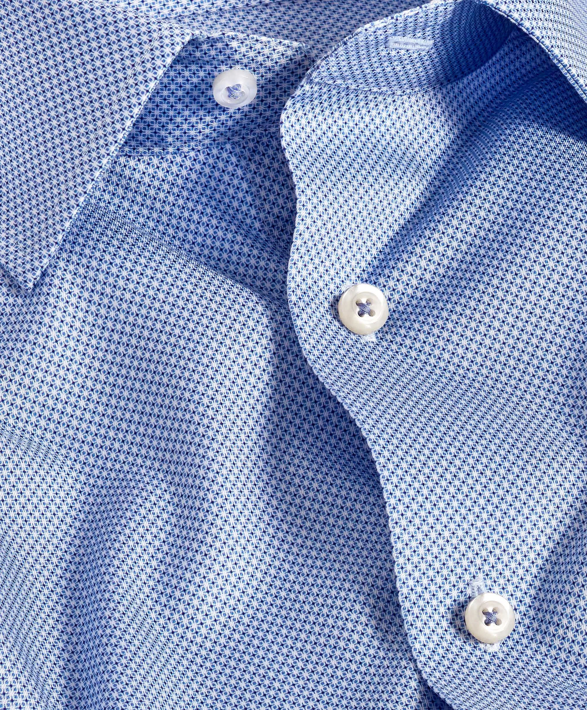 TBSP11009454 | Sky Micro Geometric Print Dress Shirt Special Occasion