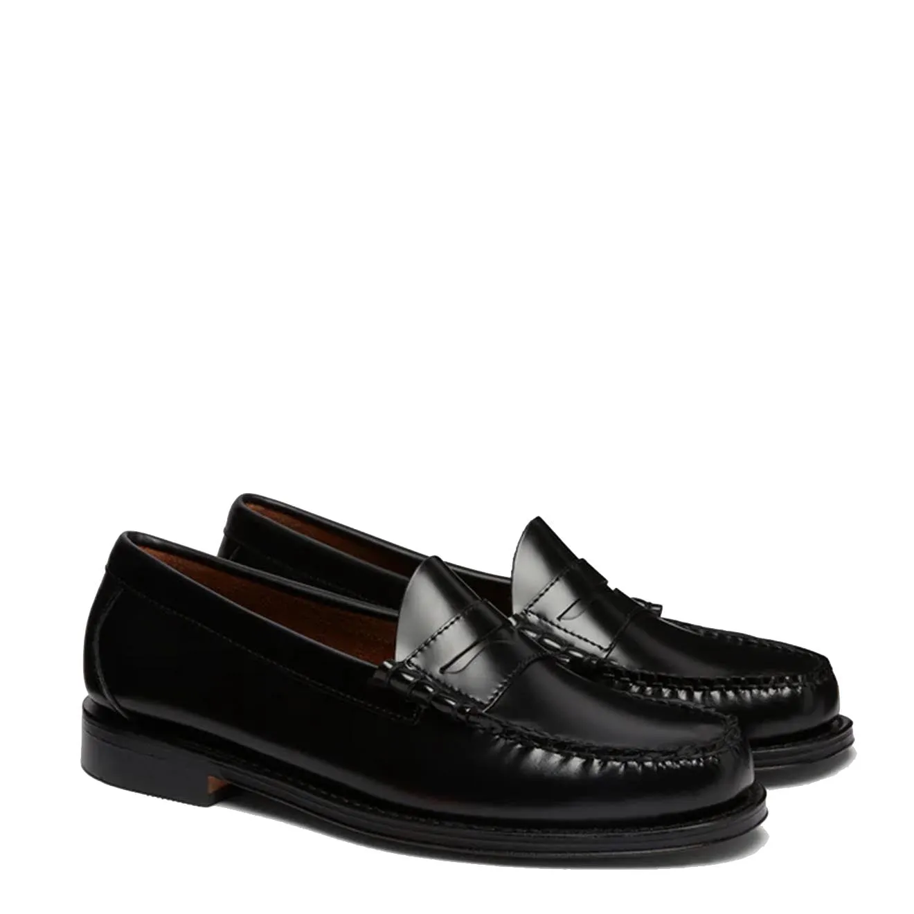 G.H.Bass Weejuns Larson Penny Loafers Black Leather Ocean Walk