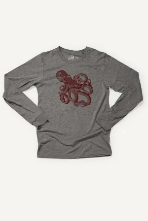 Reinforced Collar Giant Pacific Octopus Longsleeve Shirt (Unisex)