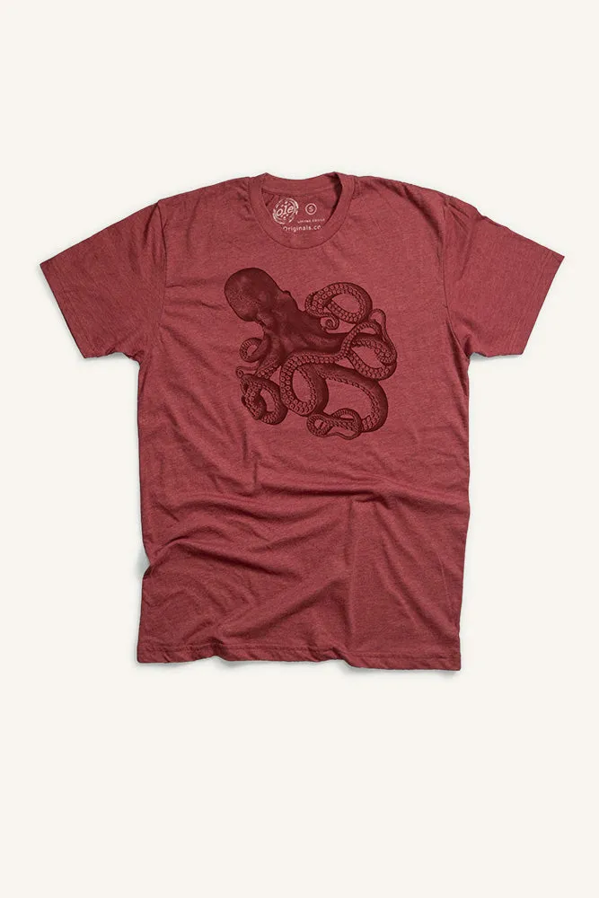 Giant Pacific Octopus T-Shirt (Mens) Bohemian style Beach Wear