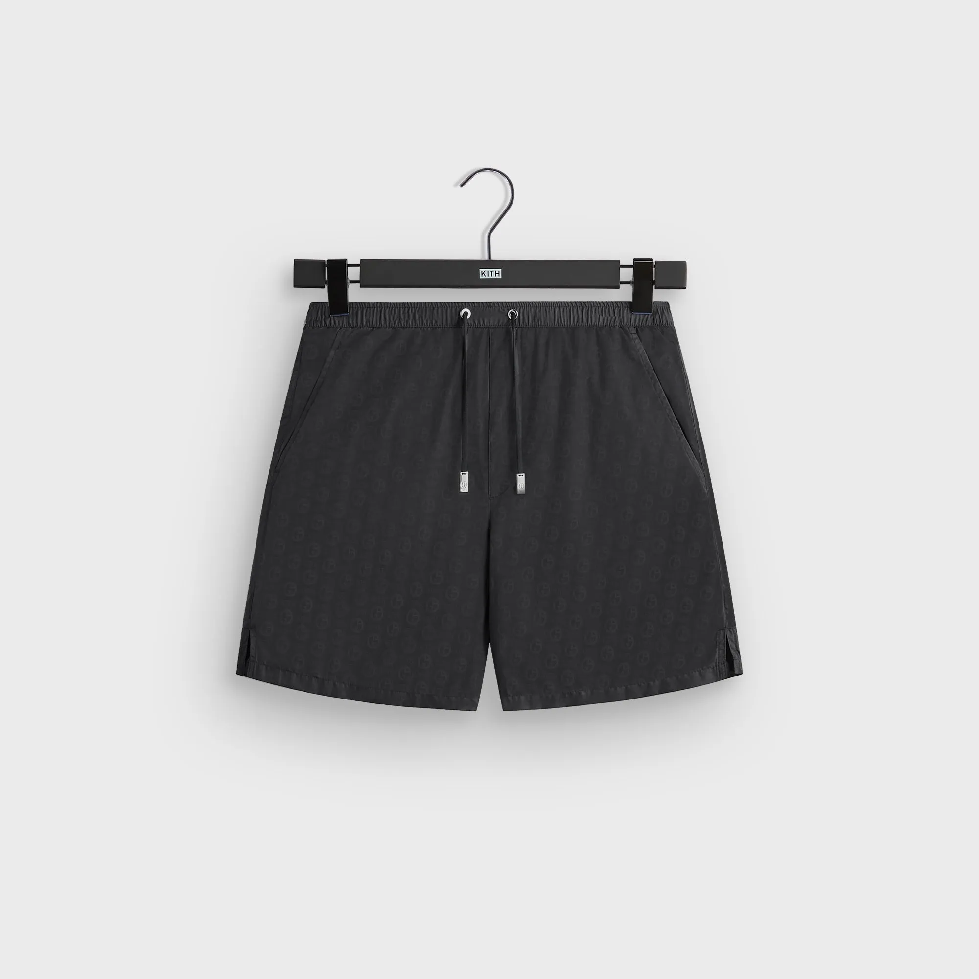 Giorgio Armani & Kith Jacquard Collins Swim Short - Black Snag Free Fabric Technology Eco-friendly