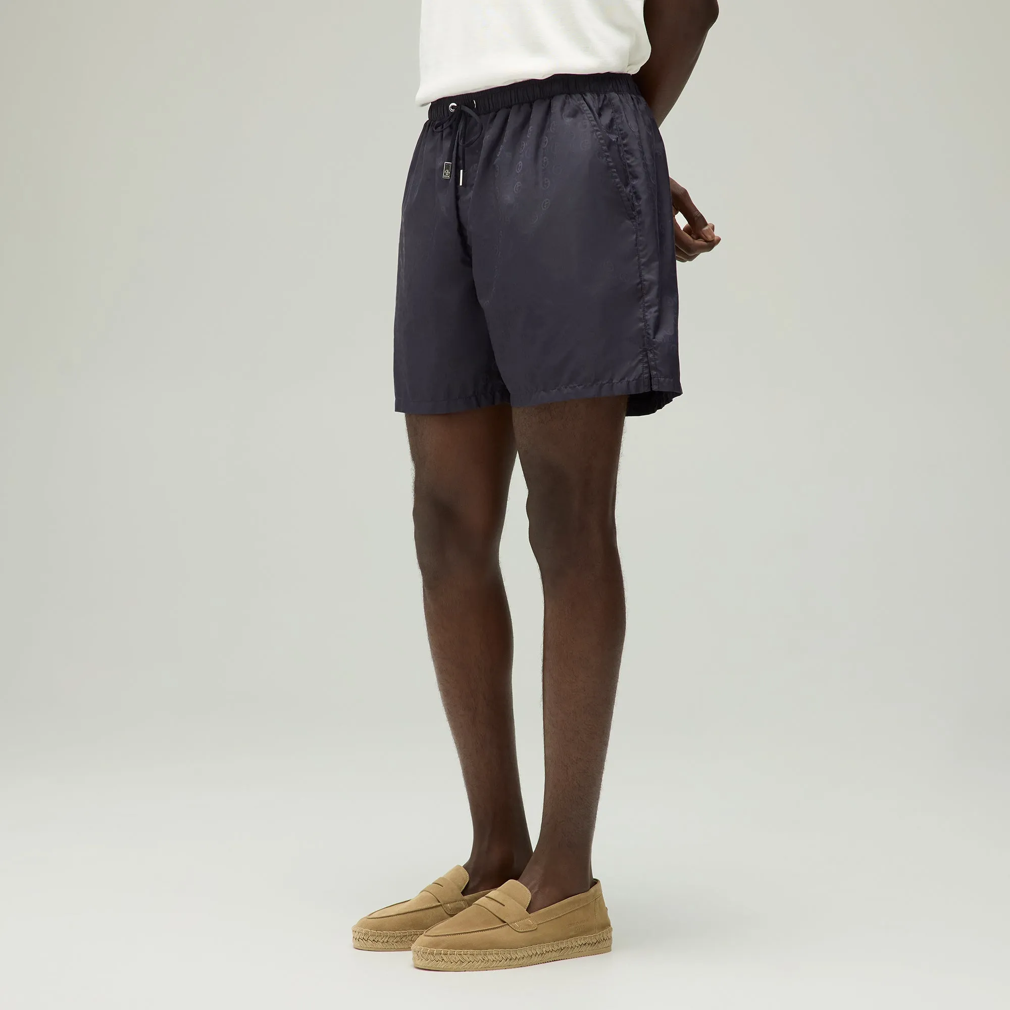 Giorgio Armani & Kith Jacquard Collins Swim Short - Ink Quick Dry Technology Chill Style