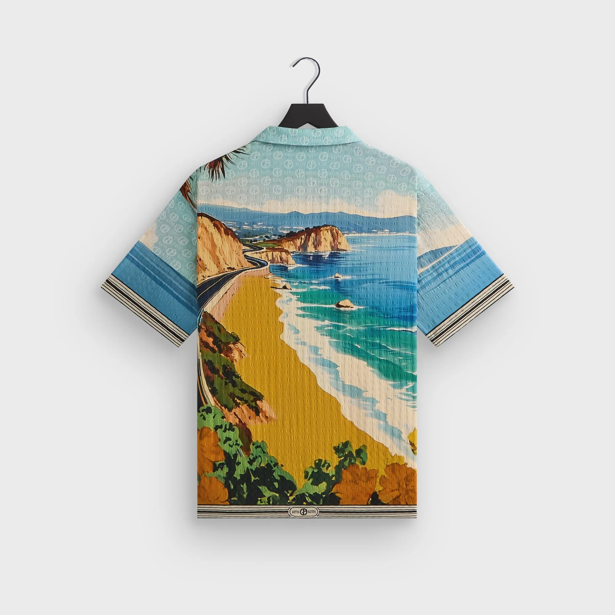 Bonded seams Giorgio Armani & Kith Malibu Short Sleeve Thompson Camp Collar Shirt - Multi