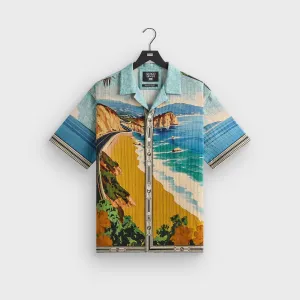 Giorgio Armani & Kith Malibu Short Sleeve Thompson Camp Collar Shirt - Multi EcoFriendly Water Repellency Teflon Coated