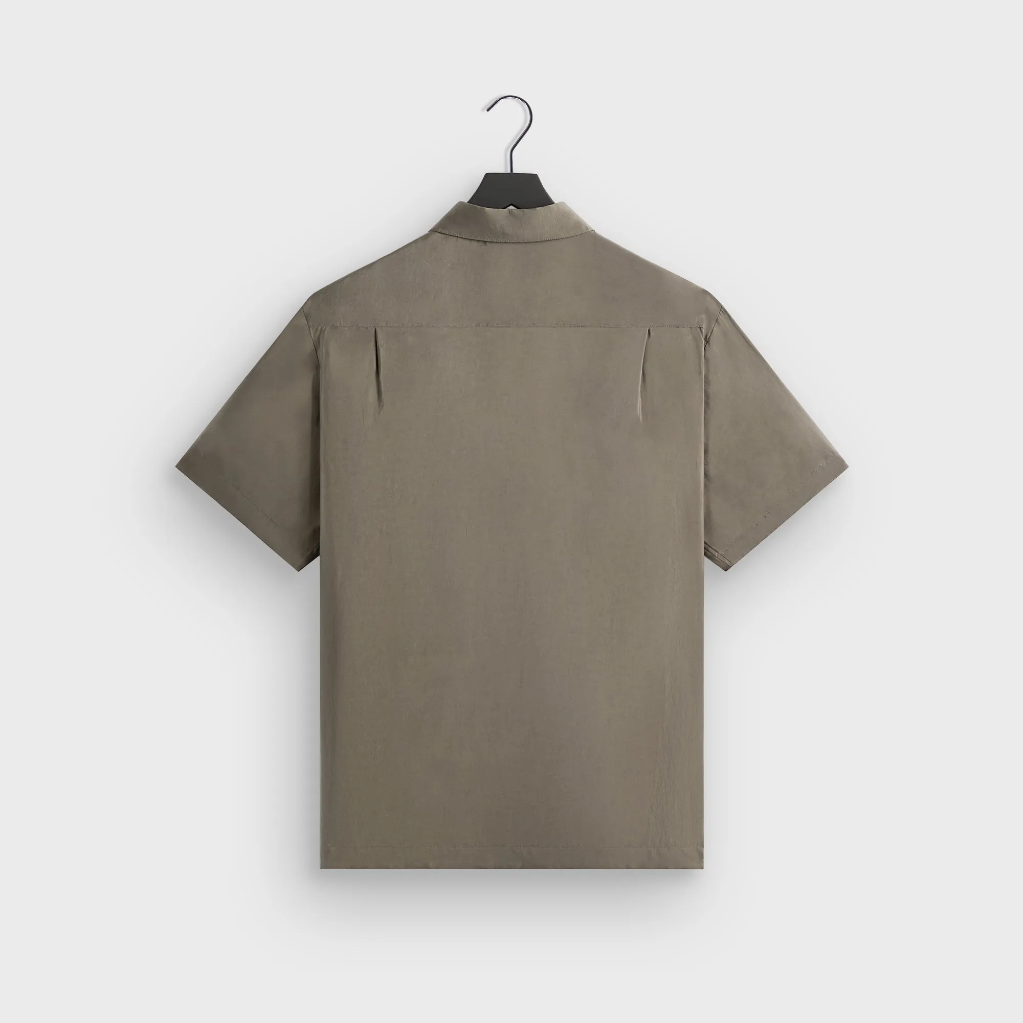 Giorgio Armani & Kith Silky Short Sleeve Button Up - Gravel AntiStaticLayer
