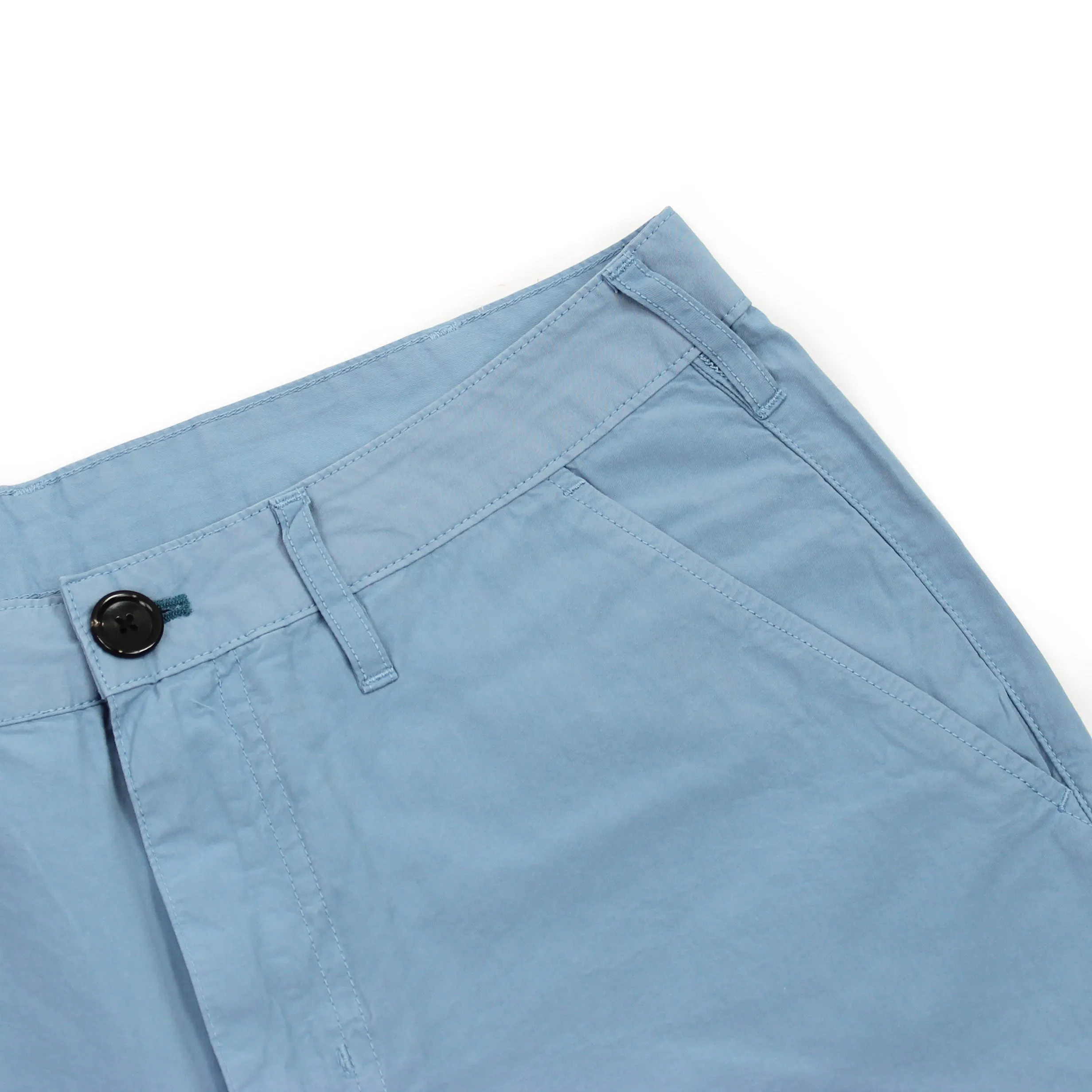 PS Paul Smith - Garment Dyed Chino Shorts in Airforce Blue Silicone Gripper Strips