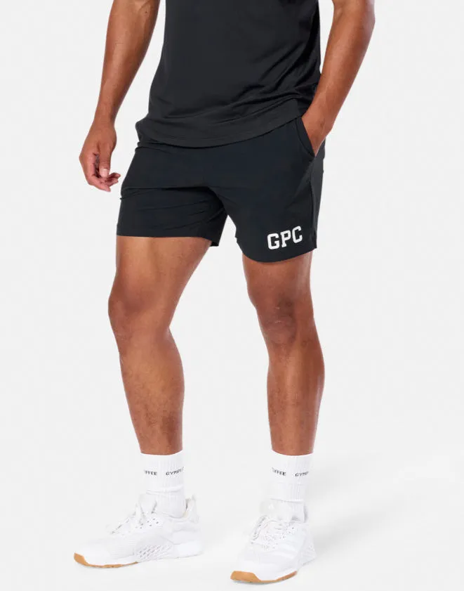 GPC Train 7" Shorts in Black Low Profile Closure System laid-back style