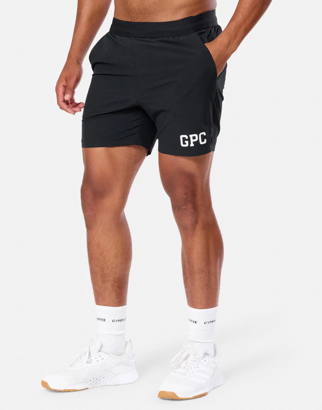 GPC Train 7" Shorts in Black Anti-bacterial Cycling shorts