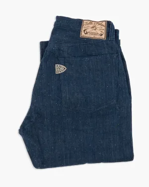 Classic Fit Design Sharp Silhouette Graphzero Natural Dye Aizome 13oz Selvedge Straight Fit Mens Jeans - Natural Indigo