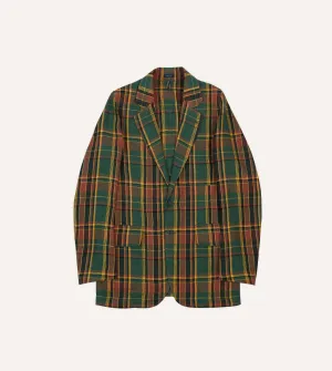 Fade Resistant Dye Green Linen Madras Check Games Blazer Mk. I
