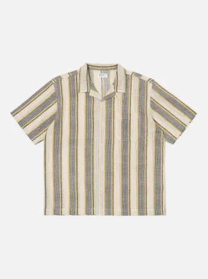 Non Iron Fabric Non Iron Grey/Yellow Cotton Lattice Road Shirt