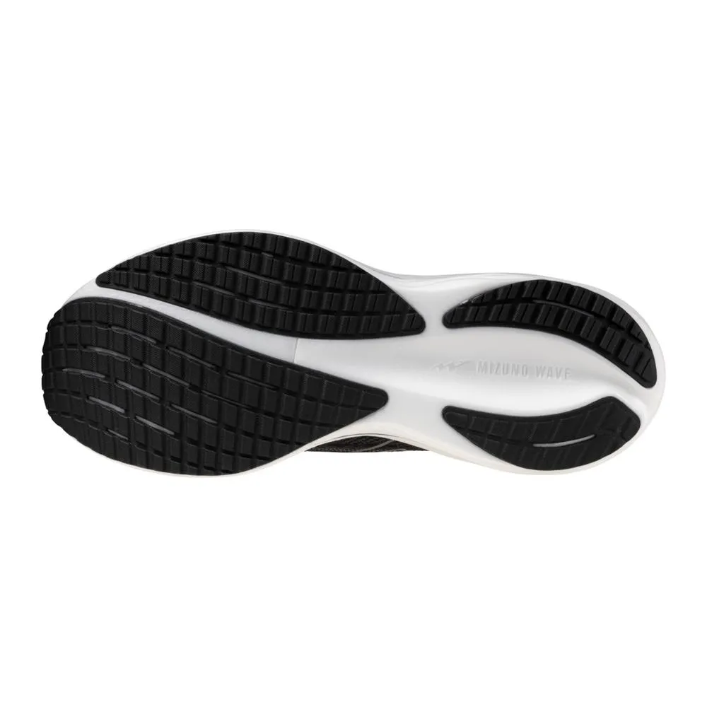 Men's Mizuno Wave Rider 29 Running Shoe in Black Sand | Quiet Shade Adaptive Flexibility Adventure Running