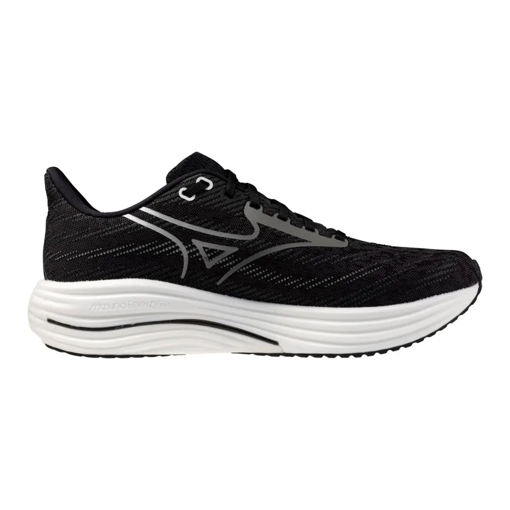 Men's Mizuno Wave Rider 29 Running Shoe in Black Sand | Quiet Shade fast - paced - runner