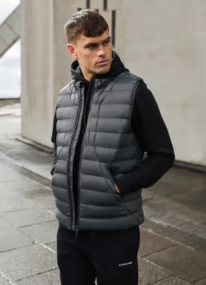 Morning Commute Gear Matte Finish Gym King Limit Gilet - Grey