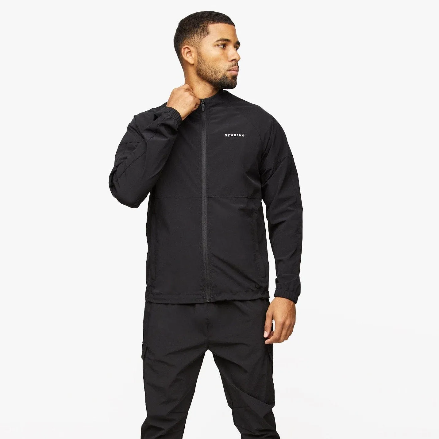 Gym King Utility Woven Bomber - Black Packable Feature