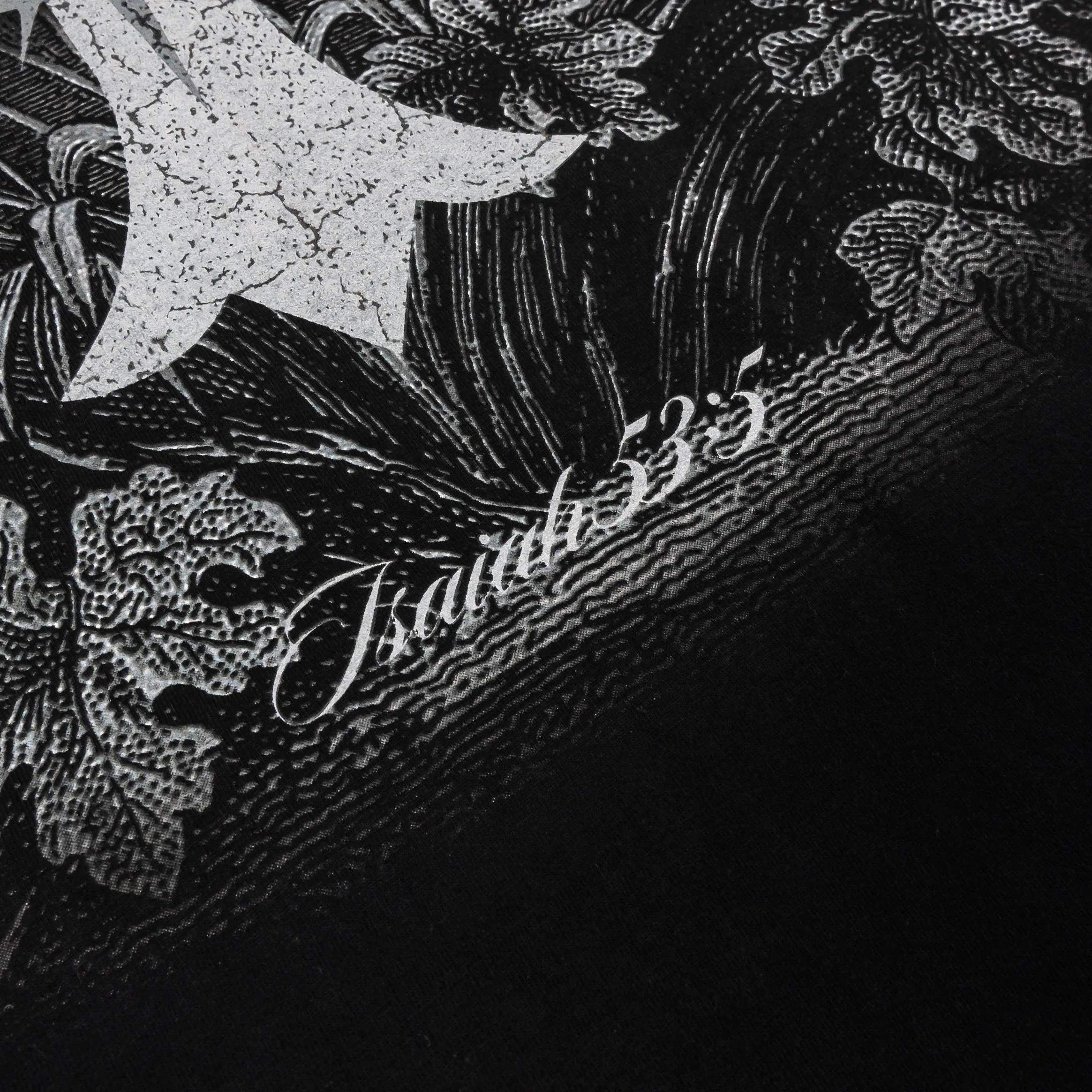 Crucifix Washed Mens Short Sleeve Shirt (Black) Cozy Design Fit Simple yet stylish