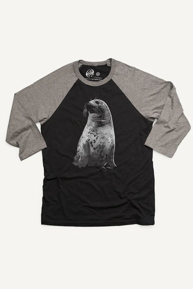 Harbour Seal Baseball Shirt (Unisex) Cozy Wardrobe Office Casual