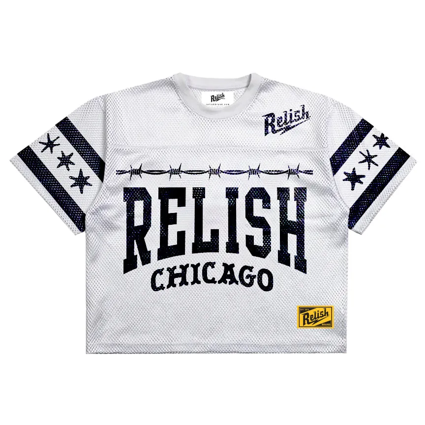 Personalized Hard Knocks Jersey - Barbed Wire - White Jersey