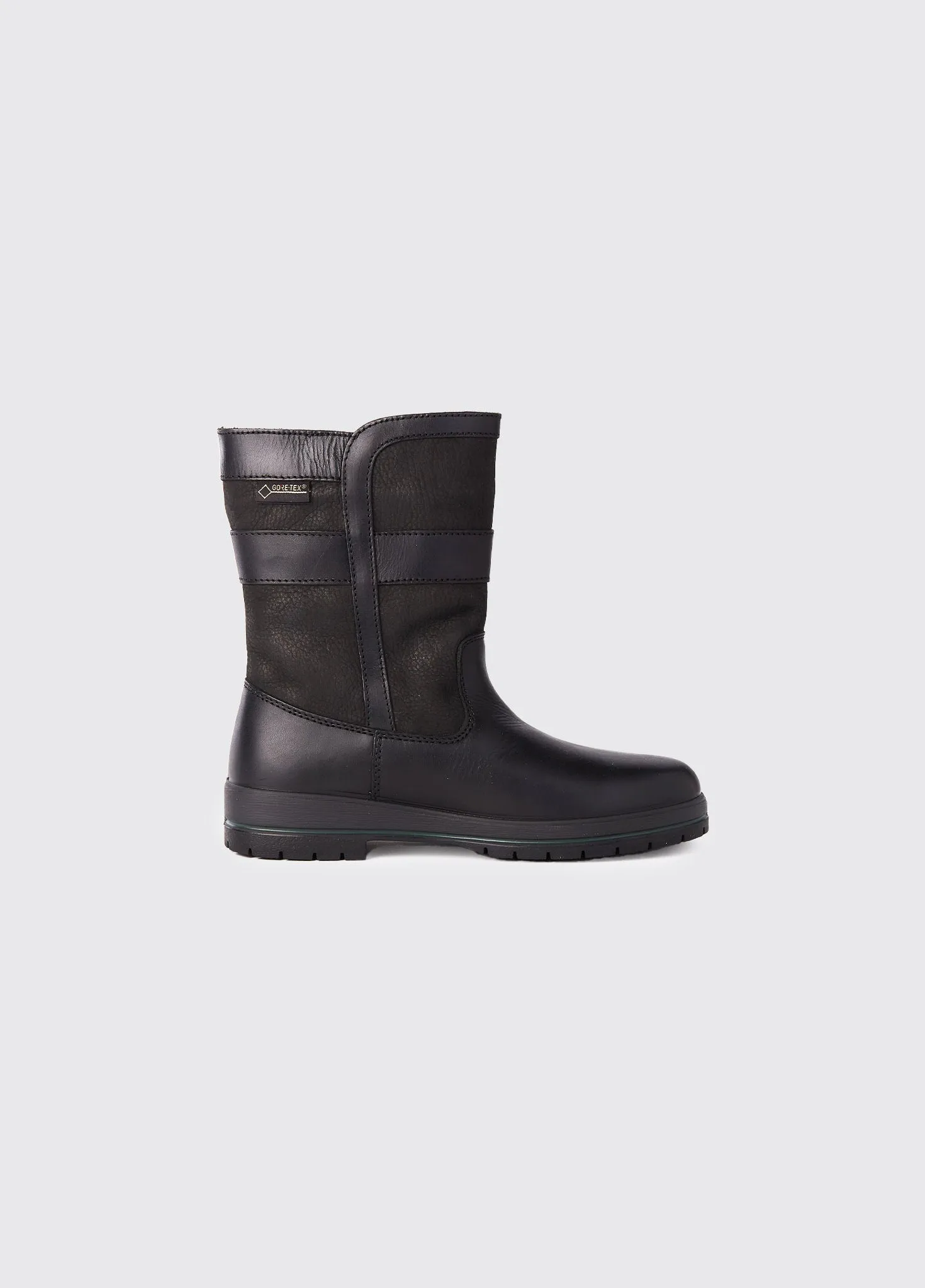Roscommon Men's Short Rain Boot - Black Tight Fit Soft Cushion Collar