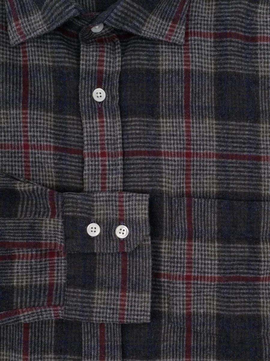 Hartford Paul Shirt Green & Wine & Blue Brunch Outfit