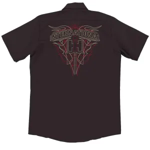 All-day Comfort Comfortable Layer Harvester Pinstripe Garage Shirt