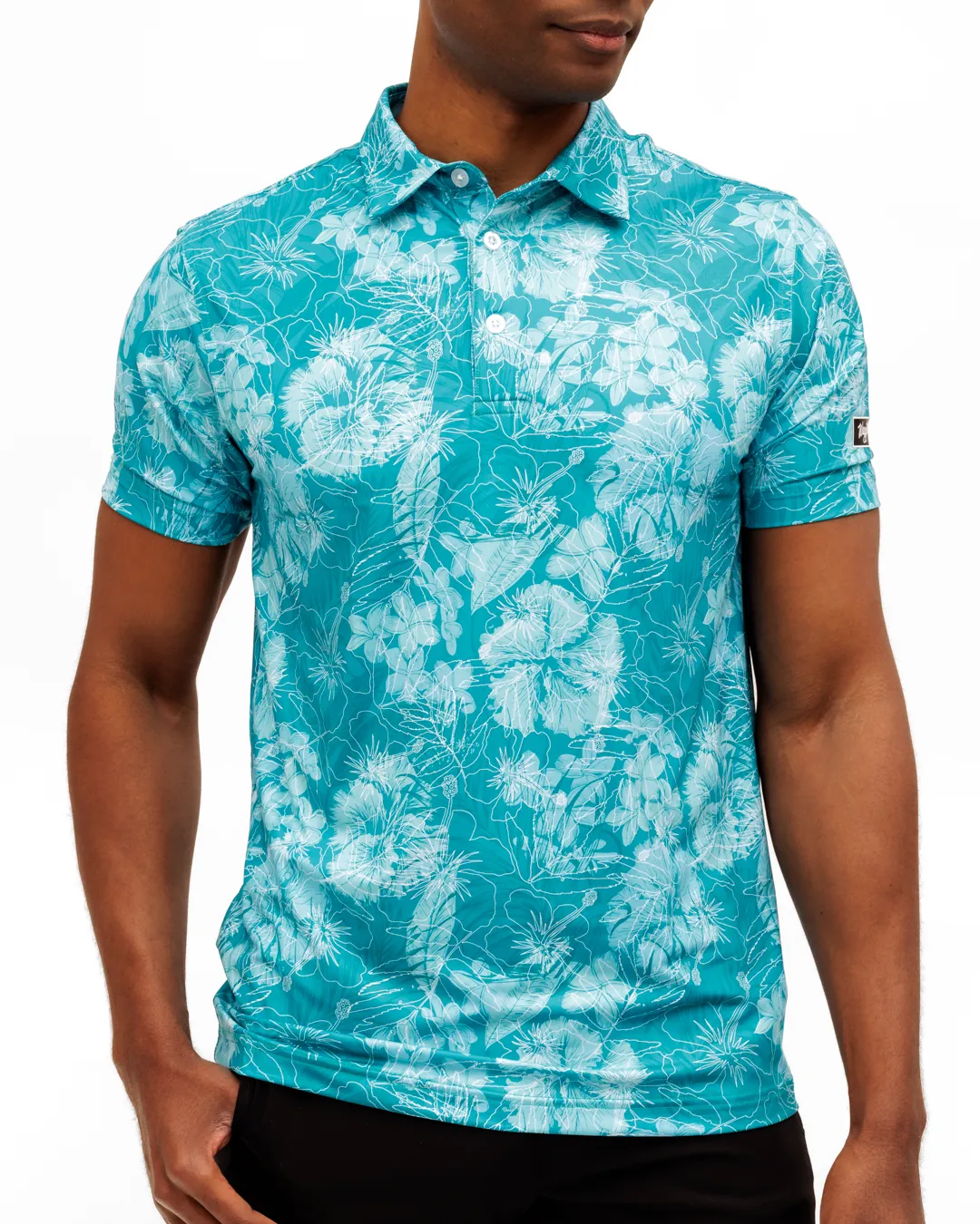 Hawaiian Punchout Men's Polo Earthy Palette