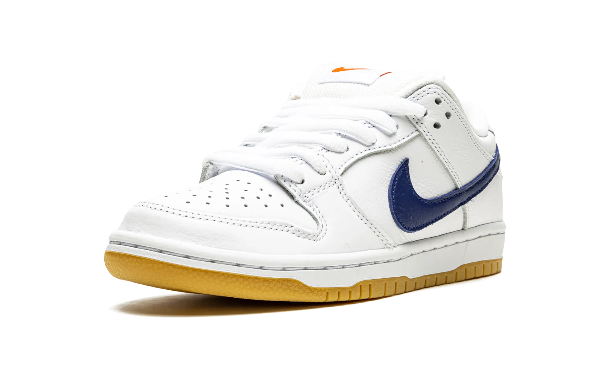Torsion Resistance Lace   Up SB Dunk Low Pro Iso "Orange Label - White / Navy"