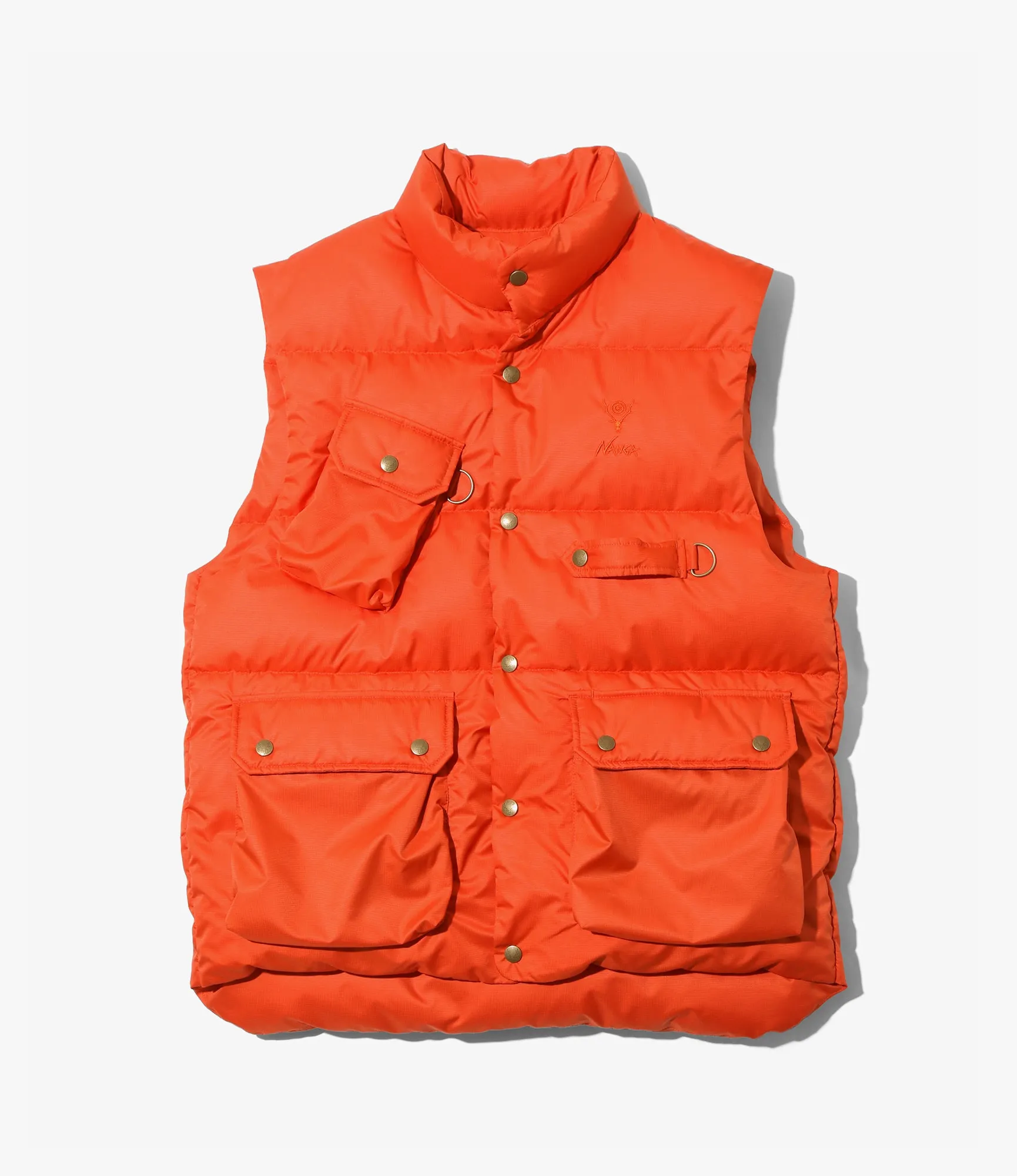 River Trek Down Vest ?C Orange Ripstop All Occasion Durable Fabric