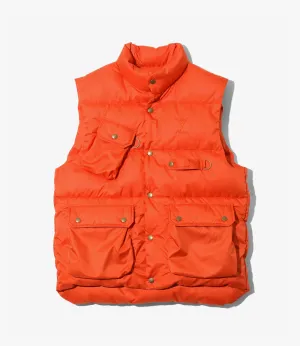 River Trek Down Vest ?C Orange Ripstop All Occasion Durable Fabric