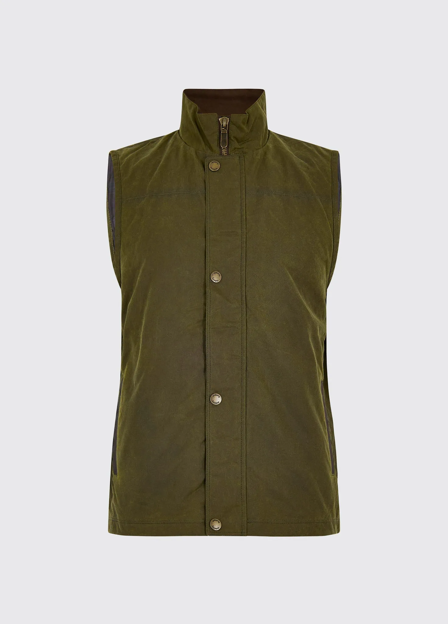 LowProfile Design Multi Pocket Utility Mayfly Men's Waxed Cotton Vest - Fennel