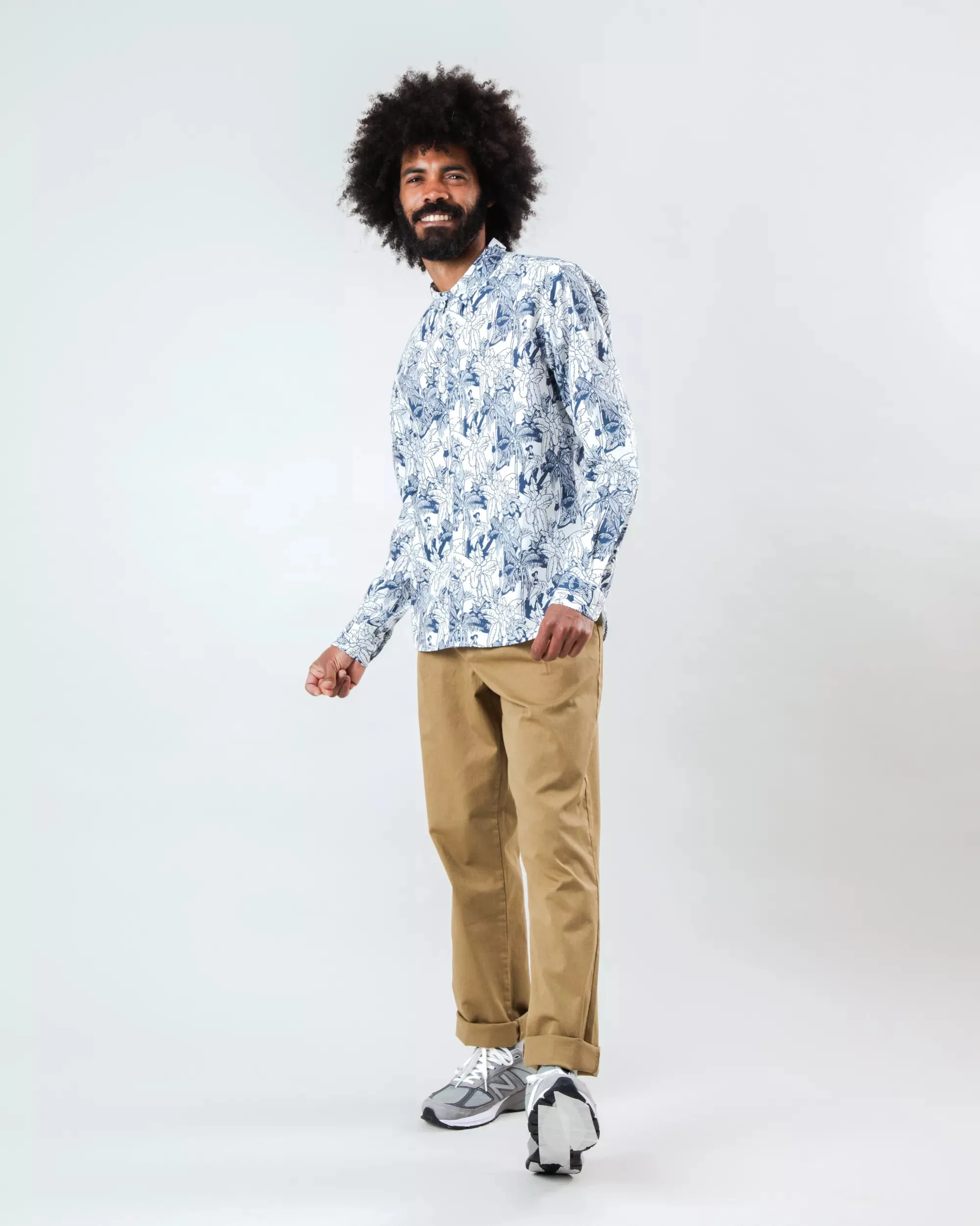 High-End Finish Contemporary Style Helios Shirt Navy