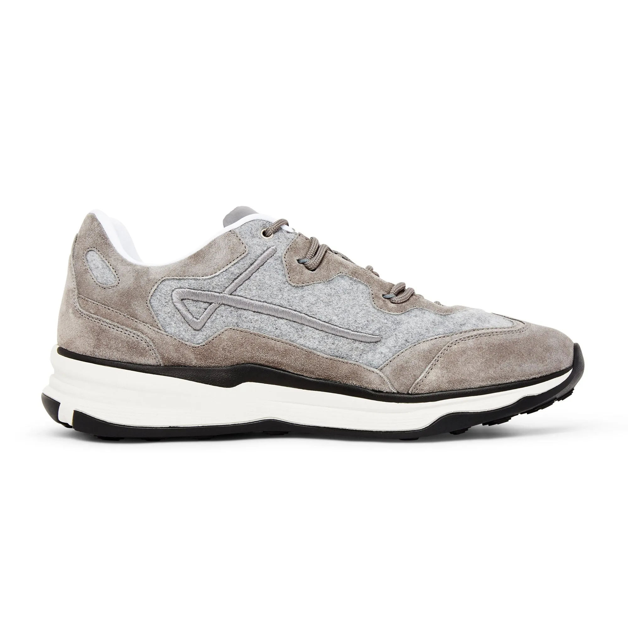 Herno Suede & Flannel Trainer (Grey) Seamless Fit Gym Workout