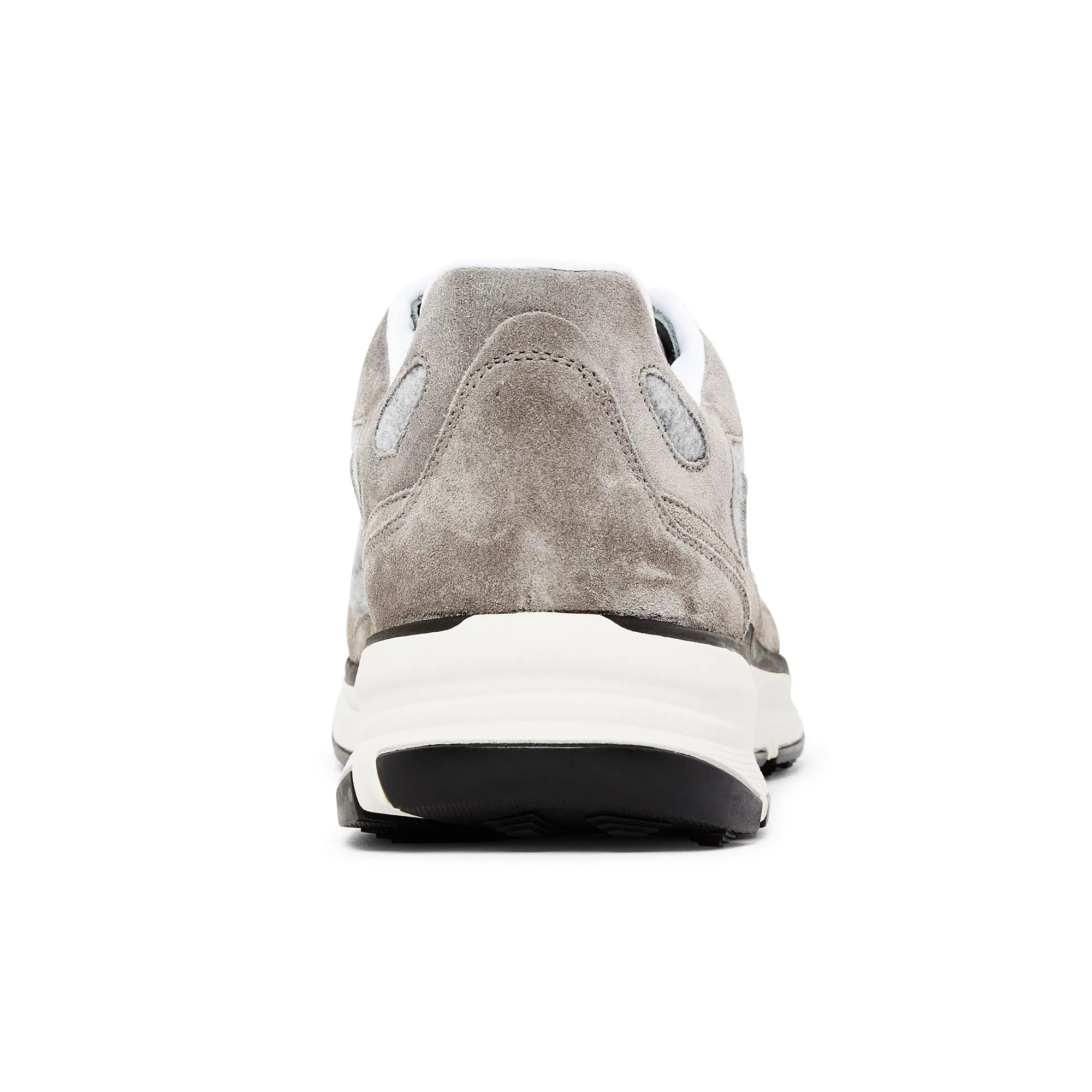 Stable Sturdy Build Herno Suede & Flannel Trainer (Grey)