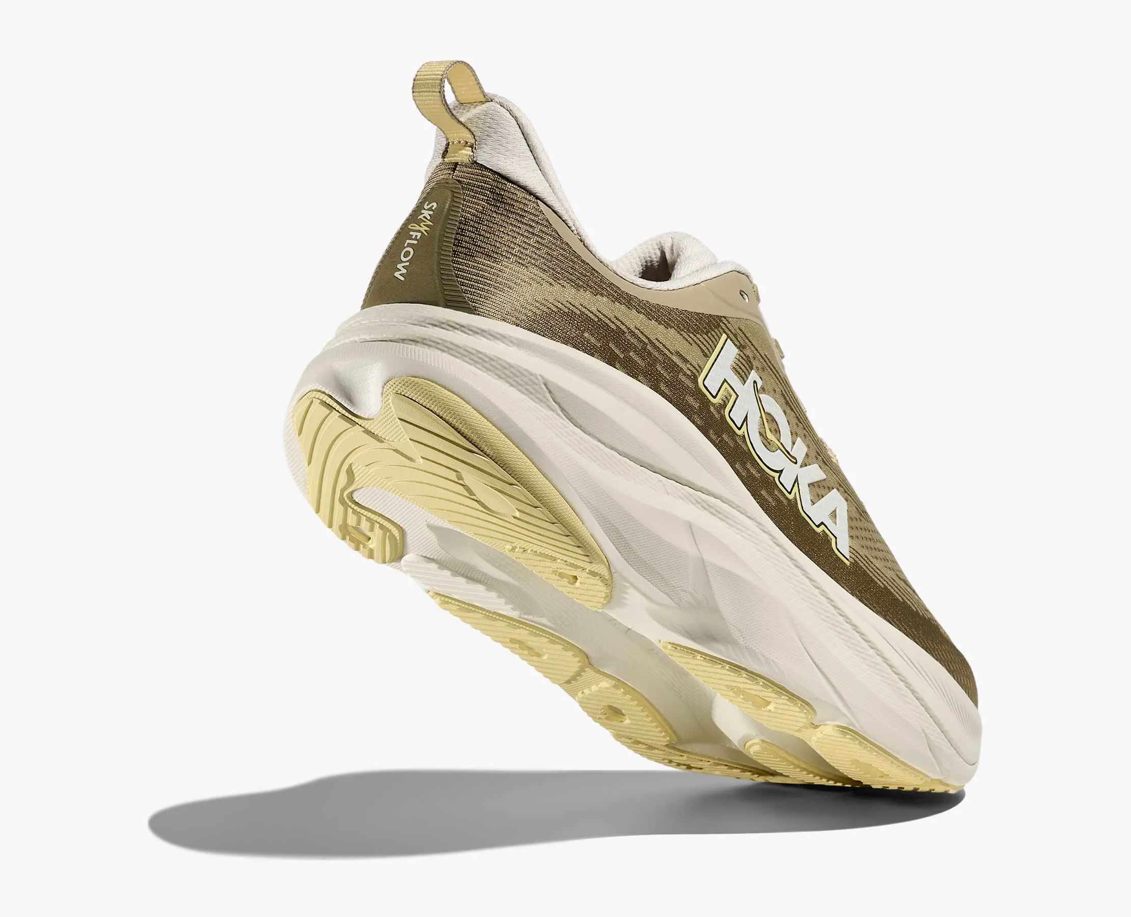 monochrome shoes running with gloves Men's HOKA Skyflow Running Shoe in Wild Mushroom | Grassland